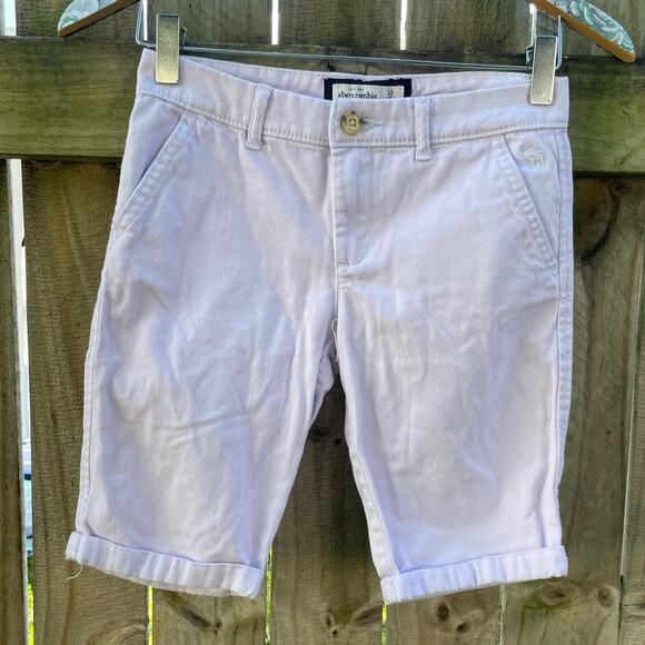 Abercrombie kids lavender roll up denim Bermuda shorts - Picture 1 of 4